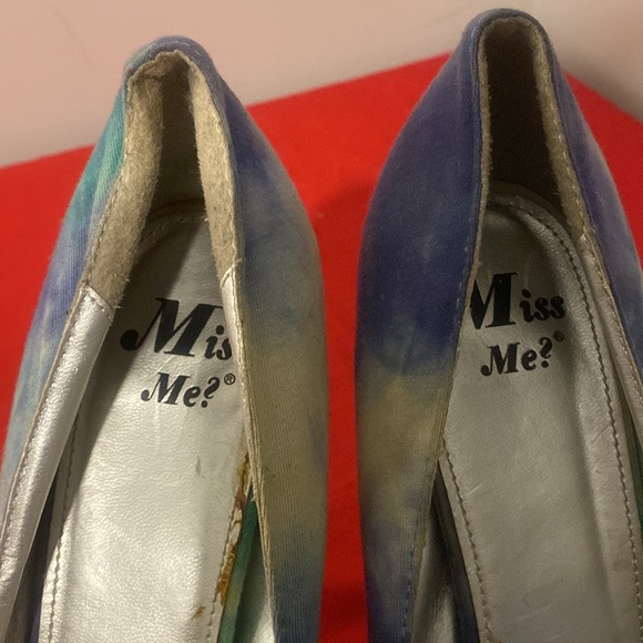 "Miss Me" Green And Blue Platform Shoes - Size 10 - Picture 6 of 8